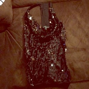 Black sequin top